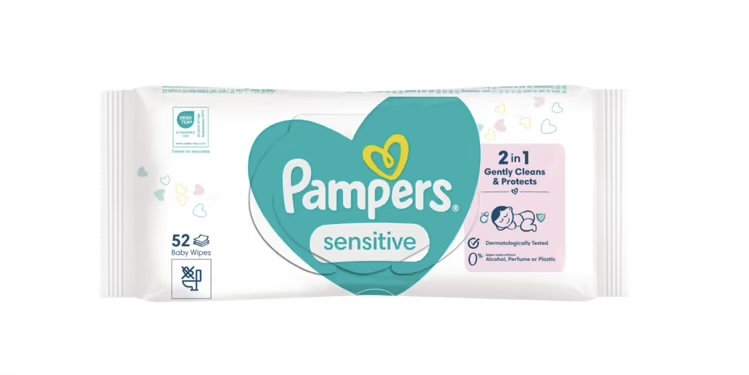 2.99 PAMPERS FRESH CLEAN WIPES 52 COUNT